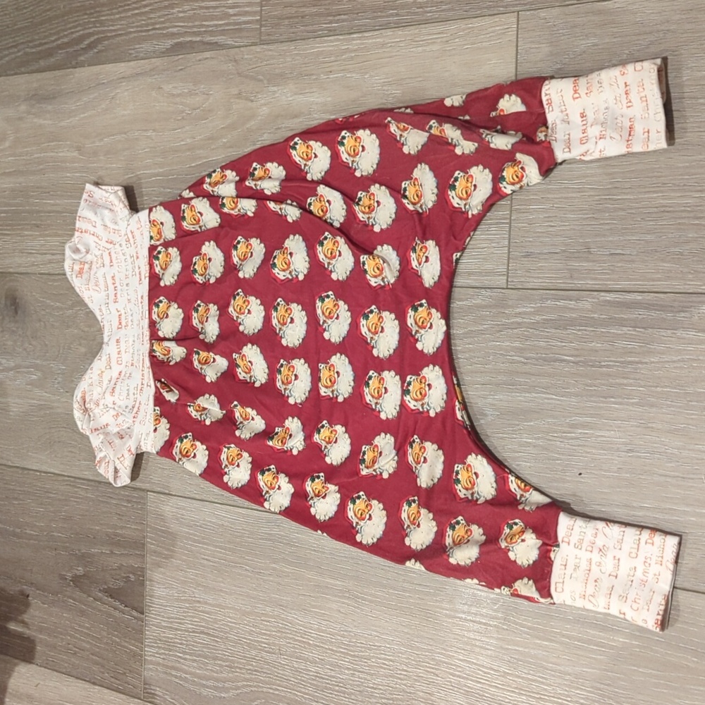 Handmade Vintage Santa letter romper